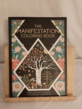 The Manifestation Coloring Book - Teal & Black Cover